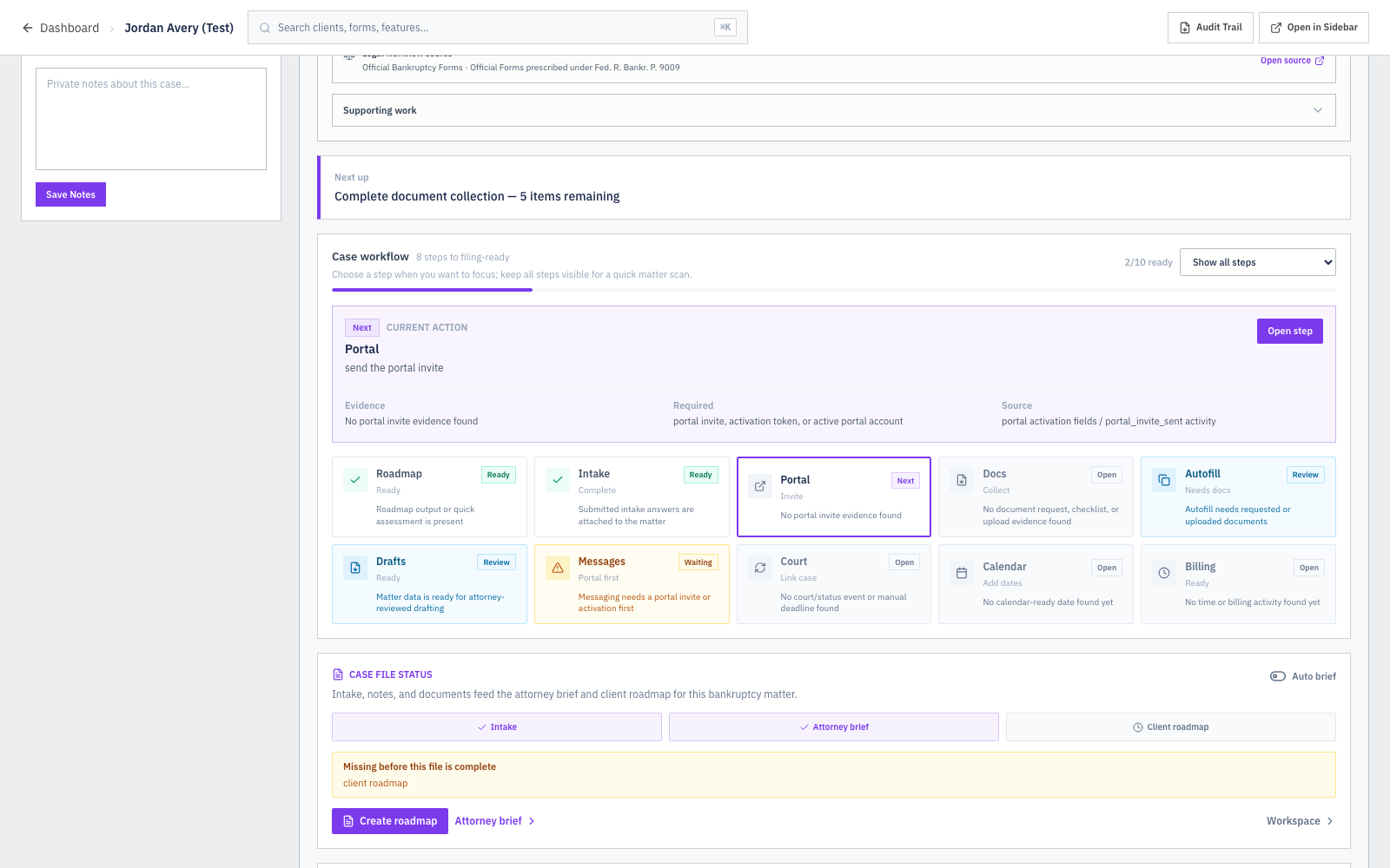 Bankruptcy Student Loan Discharge Review product workflow in DocketBuddy