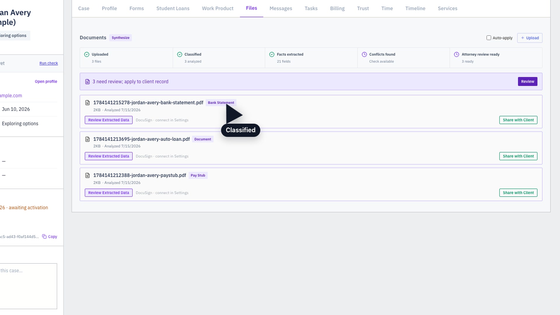 DocketBuddy demo preview