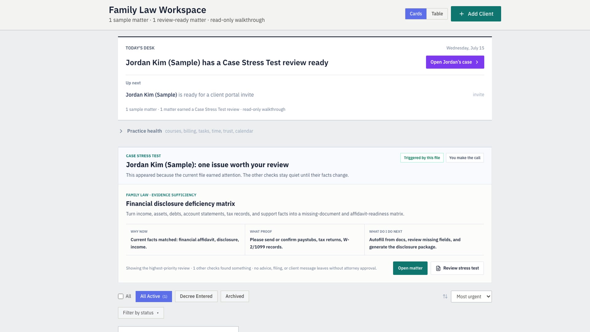 DocketBuddy demo preview