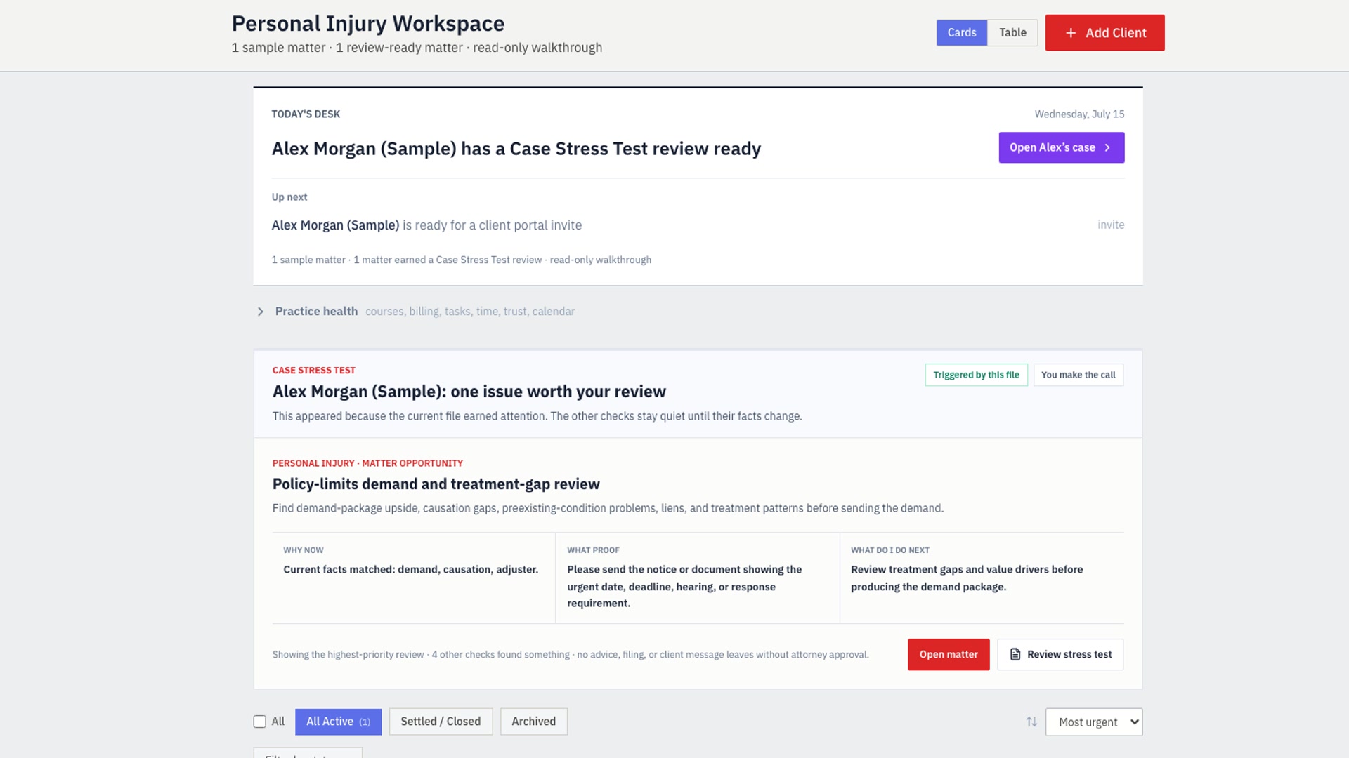 DocketBuddy demo preview