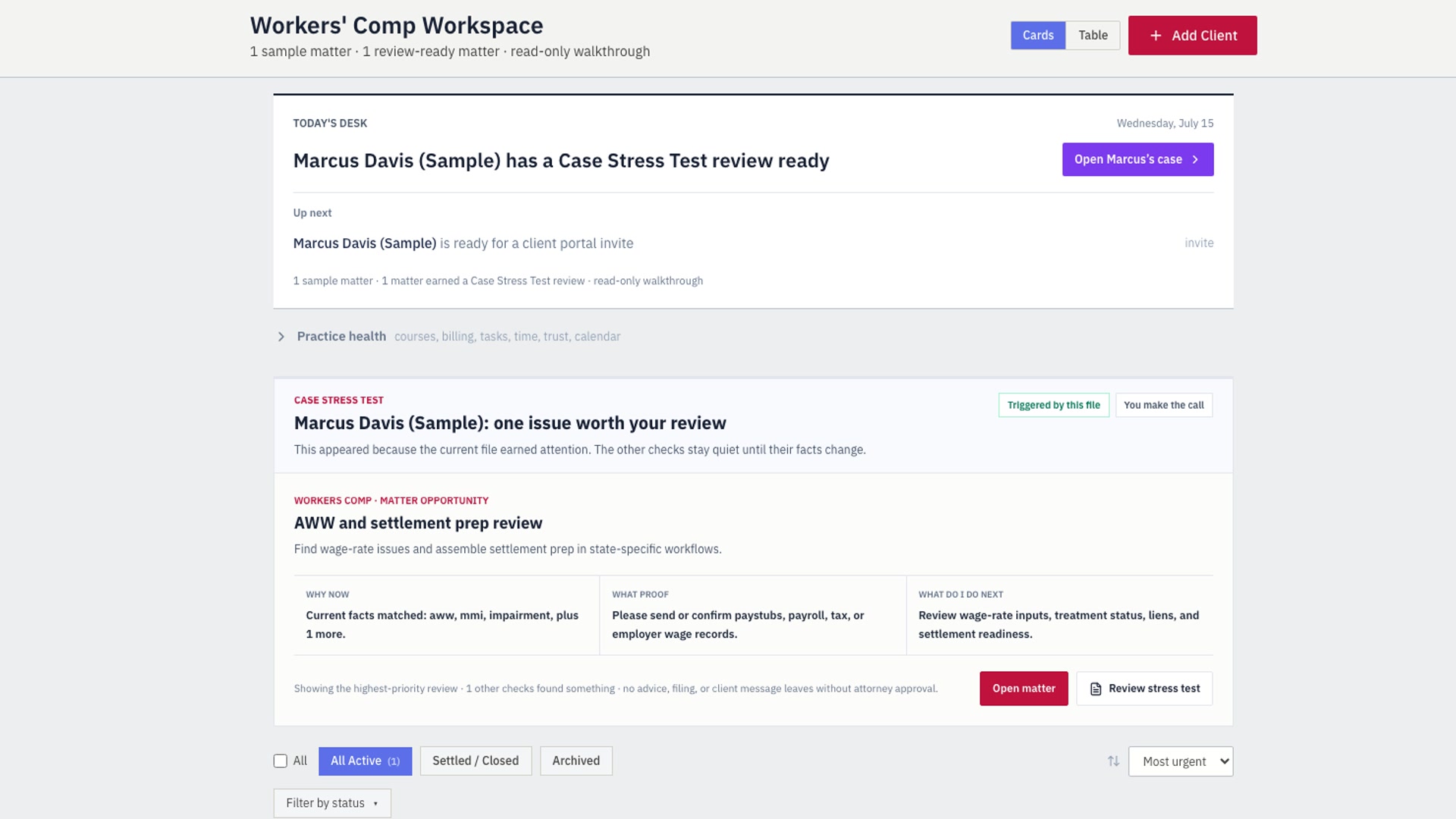 DocketBuddy demo preview
